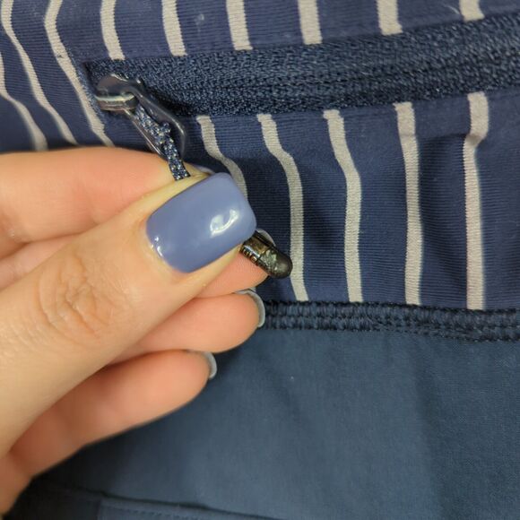 Lululemon Run Speed Short 4-way Stretch Stripe Inkwell Heathered Slate Size 8 - Picture 5 of 7